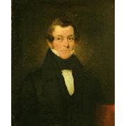 John Neagle Portrait of a man in coat oil